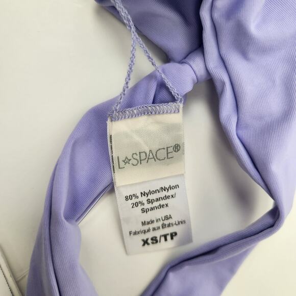 L*Space Camellia Bikini Top in Wisteria Purple Size XS NWT Adjustable - Picture 6 of 6
